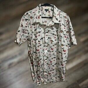 LRG Lifted Research Group Plaid Short Sleeve American XL Shirt - VTG / Rare